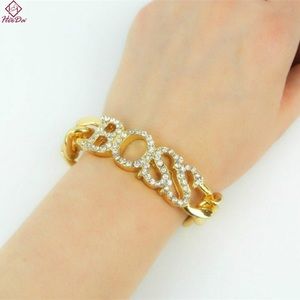 2019 New Steampunk Alloy Boss Letter Bangle